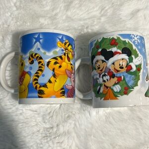 Vintage Disney Christmas mugs